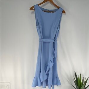 CALVIN KLEIN SLEEVELESS RUFFLE BOTTOM DRESS FTL-11-190